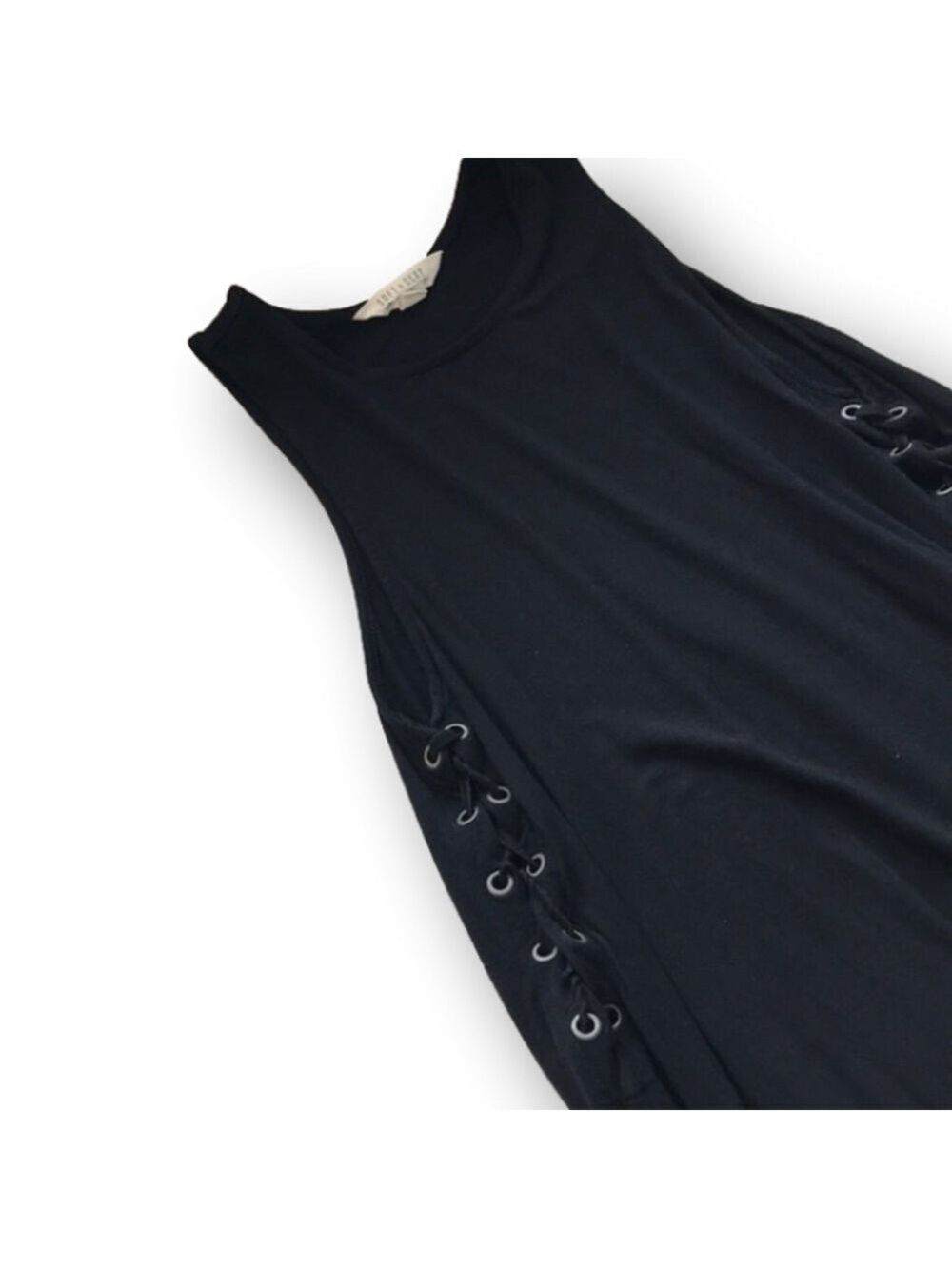 AEO Black Dress swing dress, side lace up details